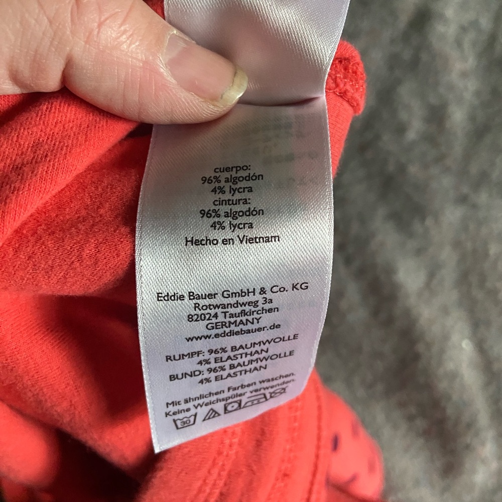 Eddie Bauer Coral Polka Dot Pajama Pants XL - Picture 9 of 11